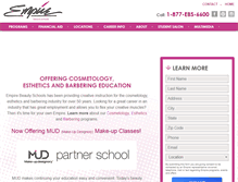 Tablet Screenshot of empirebeautyschools.com